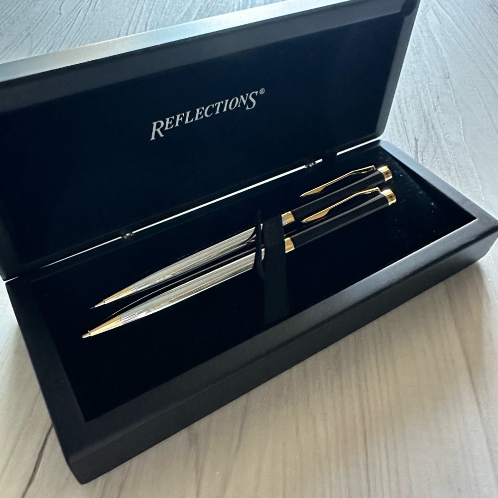 NEW • RARE • Reflections Pen + Pencil Set with Case
